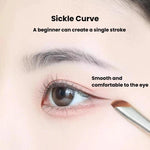 10 pennelli angolati ultra sottili per eyeliner, pennello per trucco di precisione Aegyo-Sal, Sickle Black, Sickle Brown, Blade