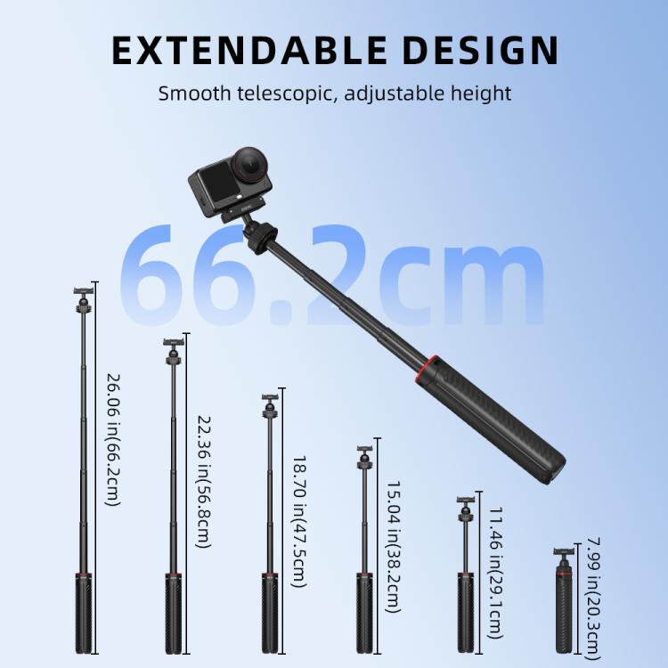 Per DJI Osmo Action 6 / Nano BRDRC Asta per selfie estesa con treppiede a sgancio rapido, AC6039_1