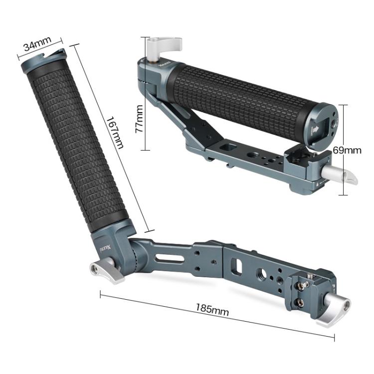 Impugnatura XILETU ad angolo regolabile per stabilizzatori DJI RS 4 Mini/RS 4 Pro/RS 4/RS 3 Mini/RS 3 Pro/RS 2