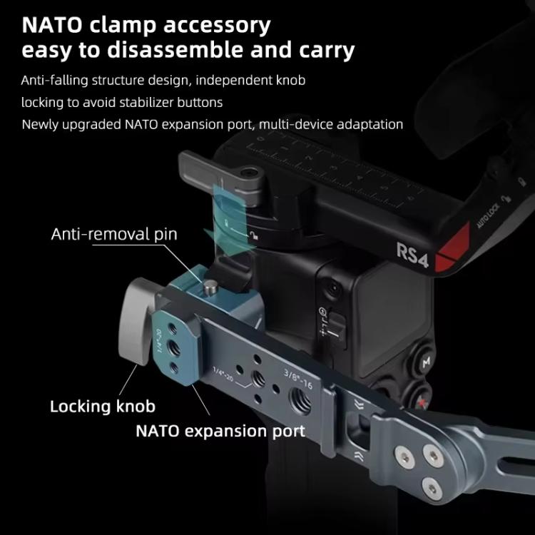 Impugnatura XILETU ad angolo regolabile per stabilizzatori DJI RS 4 Mini/RS 4 Pro/RS 4/RS 3 Mini/RS 3 Pro/RS 2