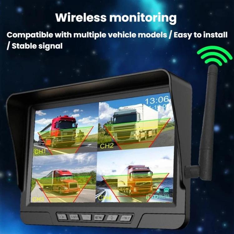 Videocamera retromarcia wireless HD 7" con visione notturna