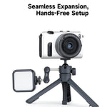 XILETU XS-21 Touch Ground Auto-Open Treppiede Selfie Stick Asta estensibile con testa a sfera universale in metallo 200-402mm