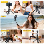 XILETU XS-21 Touch Ground Auto-Open Treppiede Selfie Stick Asta estensibile con testa a sfera universale in metallo 200-402mm
