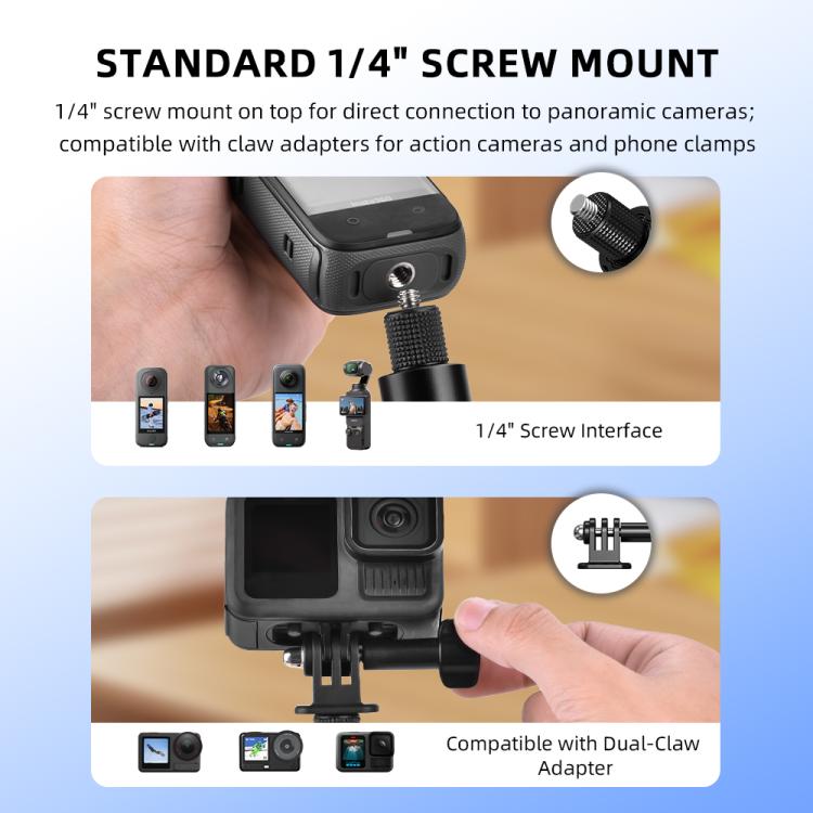 Per DJI Osmo Pocket 3 / Action 6 / Insta360 X5 BRDRC Asta telescopica per selfie