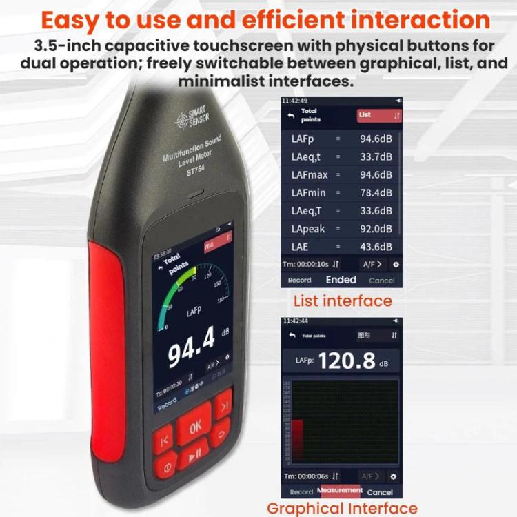 SMART SENSOR Rilevatore statistico integratore di decibel ad alta precisione, ST754