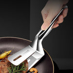 Pinze per alimenti LsCook in acciaio inox 304, ideali per la casa e la cucina, con clip rinforzata per bistecche.