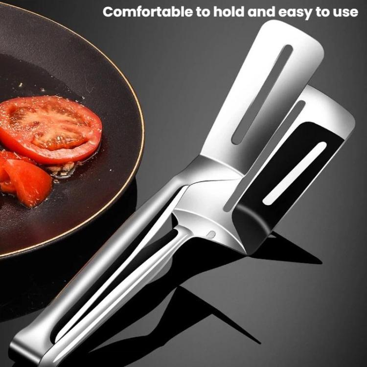 Pinze per alimenti LsCook in acciaio inox 304, ideali per la casa e la cucina, con clip rinforzata per bistecche.