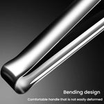 Pinze per alimenti LsCook in acciaio inox 304, ideali per la casa e la cucina, con clip rinforzata per bistecche.