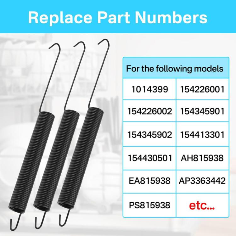 Molla di ricambio per sportello lavastoviglie JJ-9333-B-0, codice ricambio AP3363442 1014399