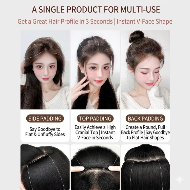 Extension capelli senza cuciture con clip per volume