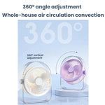 Ventilatore silenzioso da scrivania per esterni con luce notturna e luce notturna per dormitorio, White Direct Plug, Purple Direct Plug, White Rechargeable, Purple Rechargeable