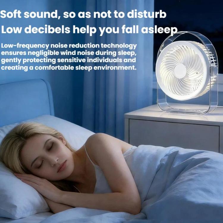 Ventilatore silenzioso da scrivania per esterni con luce notturna e luce notturna per dormitorio, White Direct Plug, Purple Direct Plug, White Rechargeable, Purple Rechargeable