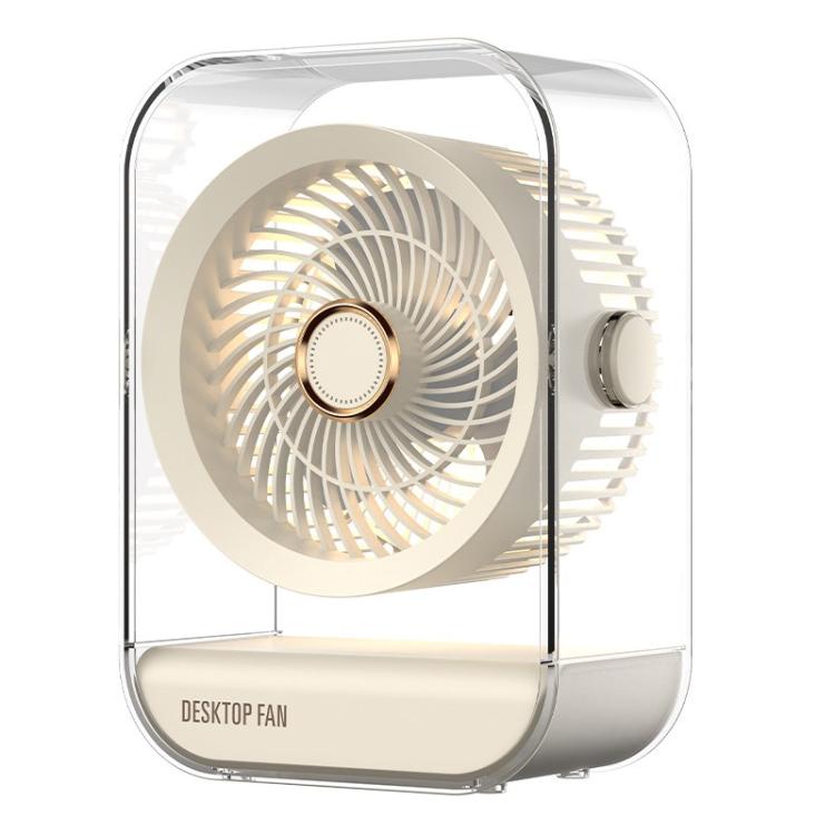 Ventilatore da tavolo ad alta potenza ricaricabile tramite USB con luce notturna