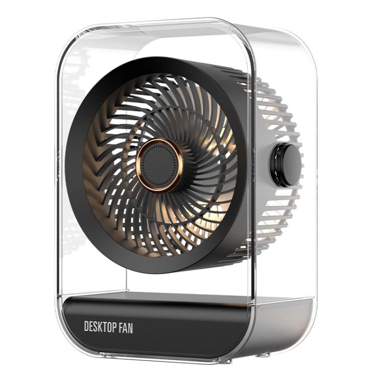 Ventilatore da tavolo ad alta potenza ricaricabile tramite USB con luce notturna