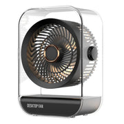 Ventilatore da tavolo ad alta potenza ricaricabile tramite USB con luce notturna