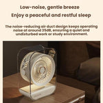 Ventilatore da tavolo ad alta potenza ricaricabile tramite USB con luce notturna