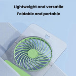 JP-08 Mini ventilatore da tavolo ultrasottile, silenzioso, con display digitale trasparente, ideale per ufficio.