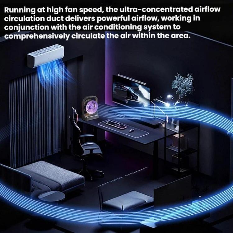 Ventilatore elettrico da tavolo/parete con funzione di ventilazione leggera.