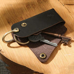 HUMERPAUL HU114 Portachiavi vintage in pelle con fibbia, multifunzionale, da indossare in vita.