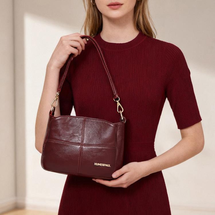 HUMERPAUL WB202 Borsa a tracolla da donna in pelle, grande capacità, borsa a tracolla