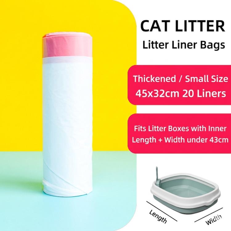 Sacchetti per lettiera per gatti con coulisse, resistenti ai graffi e con pratiche maniglie., 20 Counts 45x32cm, 20 Counts 55x30cm, 20 Counts 65x40cm, 20 Counts 69x40cm, 10 Counts 74x45cm, 10 Counts 79x45cm, 10 Counts 84x45cm