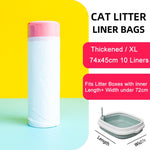 Sacchetti per lettiera per gatti con coulisse, resistenti ai graffi e con pratiche maniglie., 20 Counts 45x32cm, 20 Counts 55x30cm, 20 Counts 65x40cm, 20 Counts 69x40cm, 10 Counts 74x45cm, 10 Counts 79x45cm, 10 Counts 84x45cm