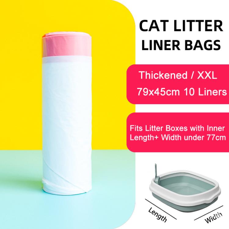 Sacchetti per lettiera per gatti con coulisse, resistenti ai graffi e con pratiche maniglie., 20 Counts 45x32cm, 20 Counts 55x30cm, 20 Counts 65x40cm, 20 Counts 69x40cm, 10 Counts 74x45cm, 10 Counts 79x45cm, 10 Counts 84x45cm