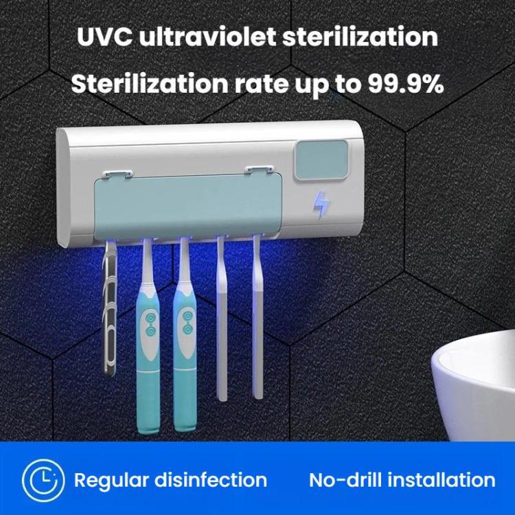RND-01 Sterilizzatore per spazzolino da denti intelligente con ricarica UVC e supporto antibatterico.