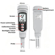 Tester di pH dell'acqua SMART SENSOR con display digitale a penna per acquario, PH808S