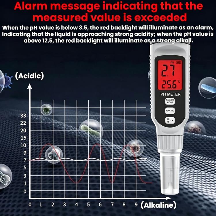 Tester di pH dell'acqua SMART SENSOR con display digitale a penna per acquario, PH808S