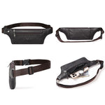 HUMERPAUL MH483 Marsupio da uomo in pelle, borsa a tracolla multifunzionale e casual