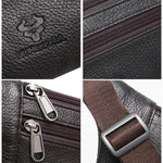 HUMERPAUL MH483 Marsupio da uomo in pelle, borsa a tracolla multifunzionale e casual