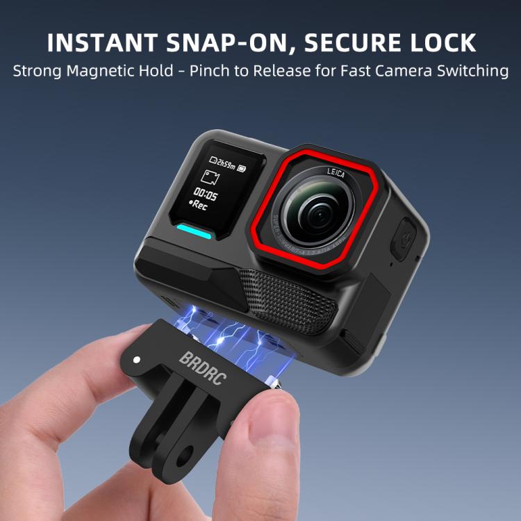 Base magnetica estensibile a sgancio rapido BRDRC a due artigli per Insta360 Ace Pro / Ace Pro 2