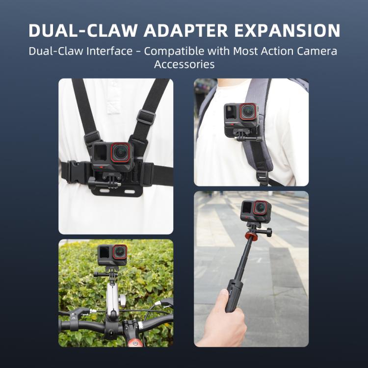 Base magnetica estensibile a sgancio rapido BRDRC a due artigli per Insta360 Ace Pro / Ace Pro 2