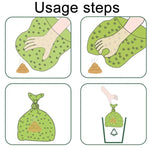 15 sacchetti per rotolo. Sacchetti per escrementi di cane, rotoli di ricambio, sacchetti per rifiuti animali domestici a prova di perdite, ecologici, inodori, con un simpatico design a impronta di zampa., 0.8 Silk, 1.3 Silk