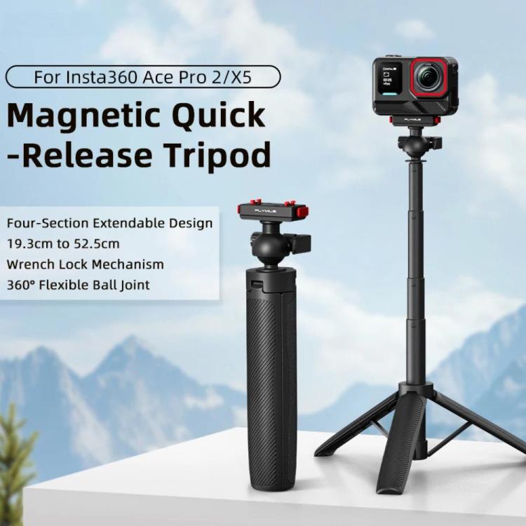 Per Insta360 Ace Pro 1 / 2 / ACE / X5 Treppiede estensibile per selfie a sgancio rapido Flymile