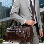 Borsa da viaggio/lavoro da uomo in pelle HUMERPAUL MH484, grande capacità., MH484