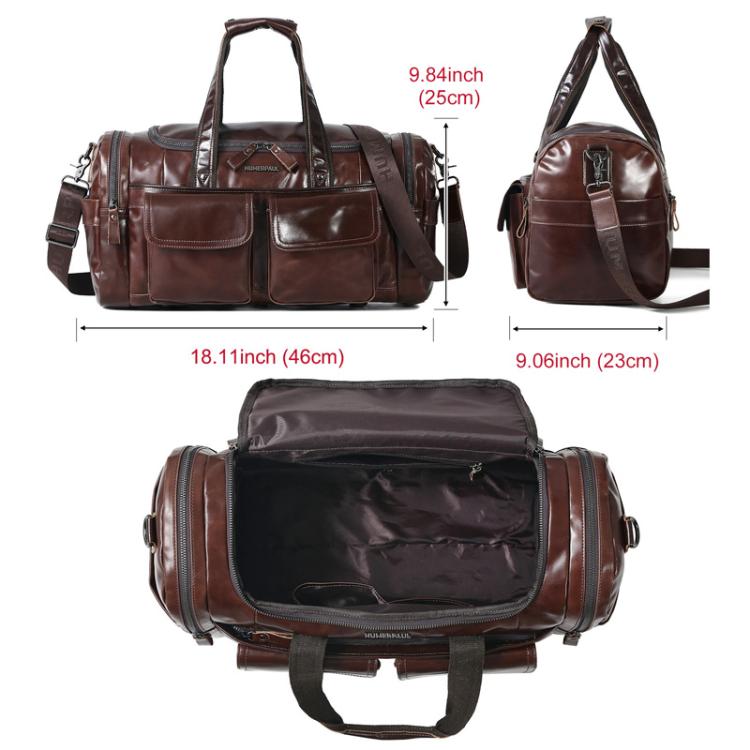 Borsa da viaggio/lavoro da uomo in pelle HUMERPAUL MH484, grande capacità., MH484