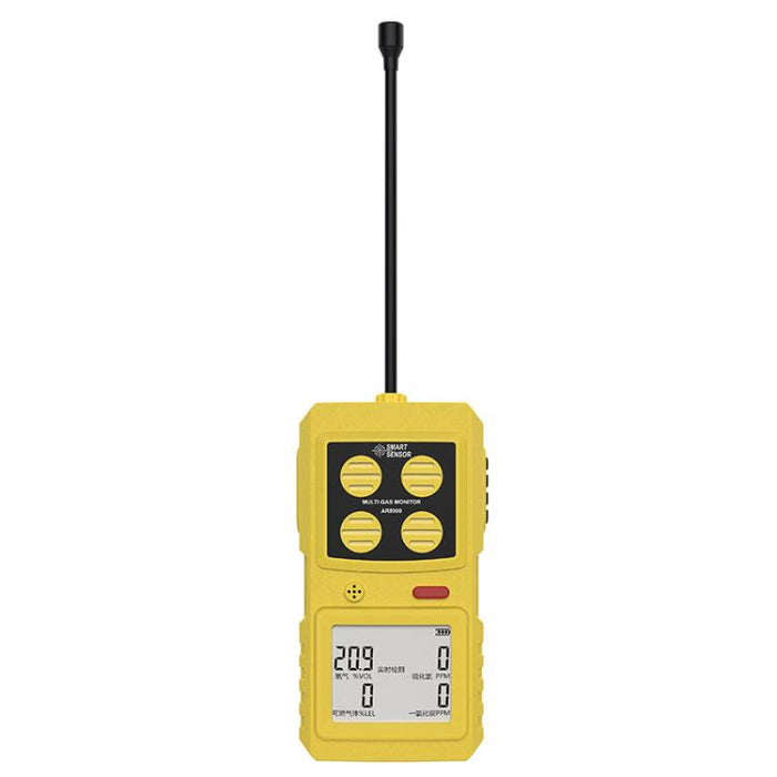Rilevatore di gas SMART SENSOR 4 in 1 per ossigeno, solfuro di idrogeno e monossido di carbonio., AR8900