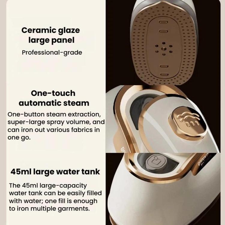 Ferro da stiro a vapore portatile YD-05, pieghevole, 2 in 1, per indumenti bagnati e asciutti., US Plug, EU Plug, UK Plug