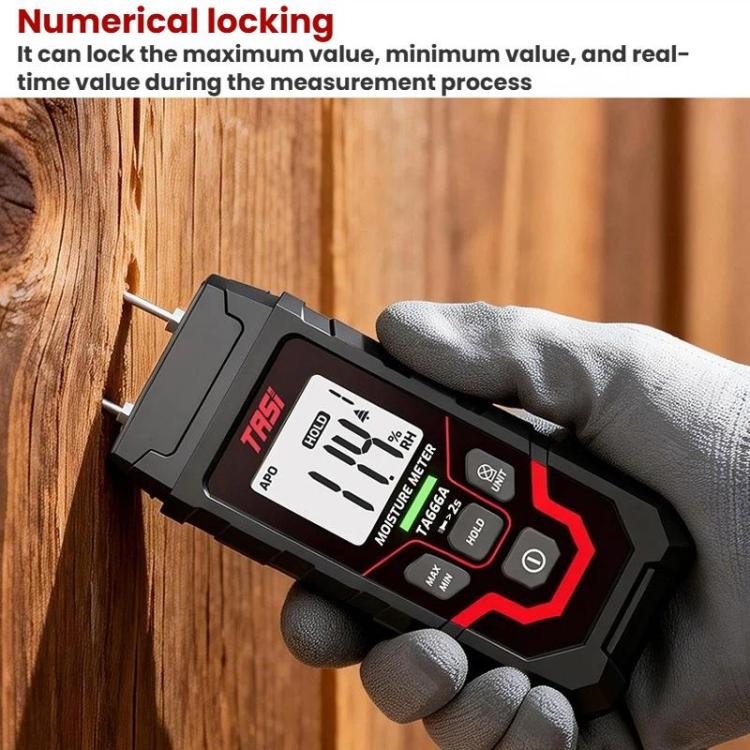 Misuratore di umidità del legno - Tester rapido del contenuto di umidità, TA666A