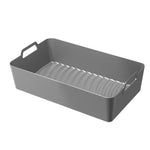 Fodere in silicone per friggitrice ad aria Ninja Foodi Dual AF500 / DZ071, vassoio rettangolare riutilizzabile con manici, Integrated Model, 2-in-1 Model