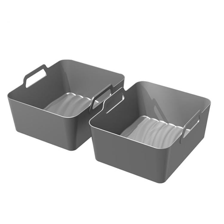 Fodere in silicone per friggitrice ad aria Ninja Foodi Dual AF500 / DZ071, vassoio rettangolare riutilizzabile con manici, Integrated Model, 2-in-1 Model