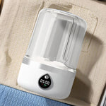 F1 Mini lavatrice da tavolo per biancheria intima da 1,5 litri, portatile, a due velocità, con display digitale., Plug-in White, Plug-in Khaki, Rechargeable White, Rechargeable Khaki