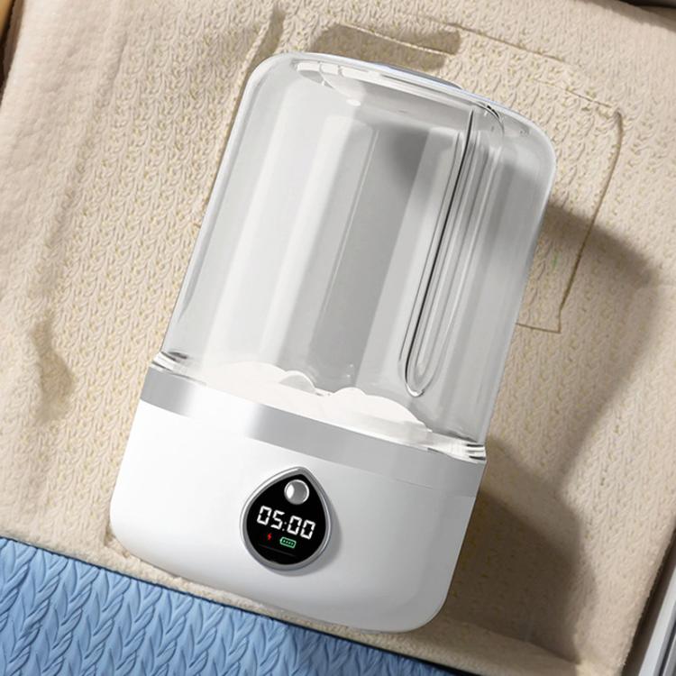 F1 Mini lavatrice da tavolo per biancheria intima da 1,5 litri, portatile, a due velocità, con display digitale., Plug-in White, Plug-in Khaki, Rechargeable White, Rechargeable Khaki