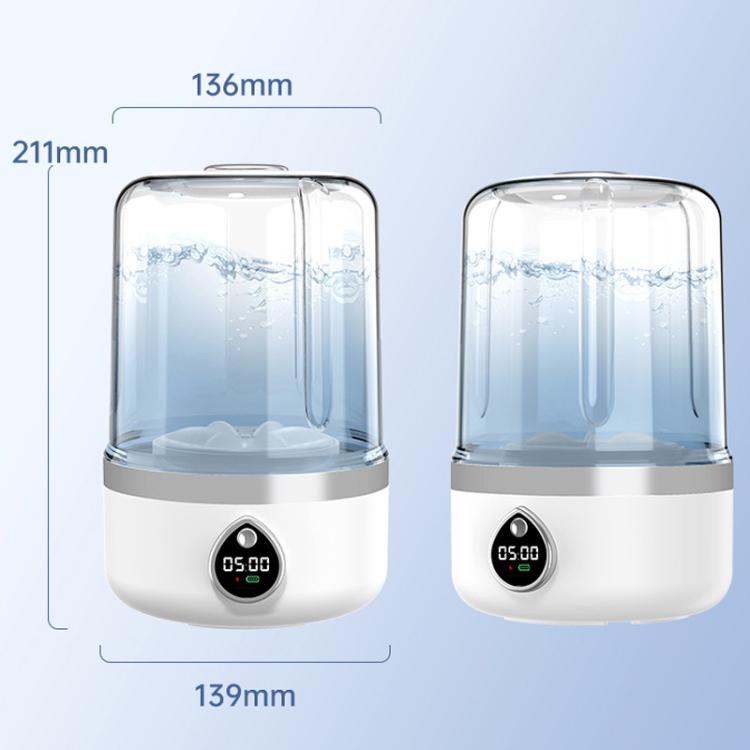 F1 Mini lavatrice da tavolo per biancheria intima da 1,5 litri, portatile, a due velocità, con display digitale., Plug-in White, Plug-in Khaki, Rechargeable White, Rechargeable Khaki