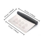 Spatola quadrata in acciaio inox LsCook con tacche di misurazione.
