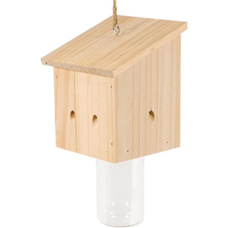 Trappola per api carpentiere, trappola per vespe in legno sostenibile per uso esterno, efficace per catturare calabroni e vespe gialle, trappola per insetti da appendere, A Type, B Type, C Type, D Type