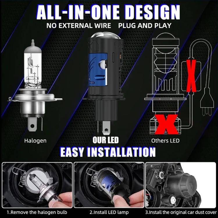 Faro proiettore ad alta potenza da 50 W per auto, modello N13, con connettore diretto.