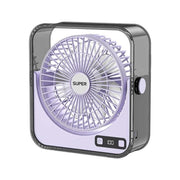 Ventilatore da tavolo silenzioso F2 con controllo continuo della velocità a 100 velocità, display digitale intelligente e luce.